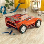 Masuta de joaca in forma de Masina - Speed N Play Kidkraft- Masa din lemn cu piste trasee auto si spatiu de stocare